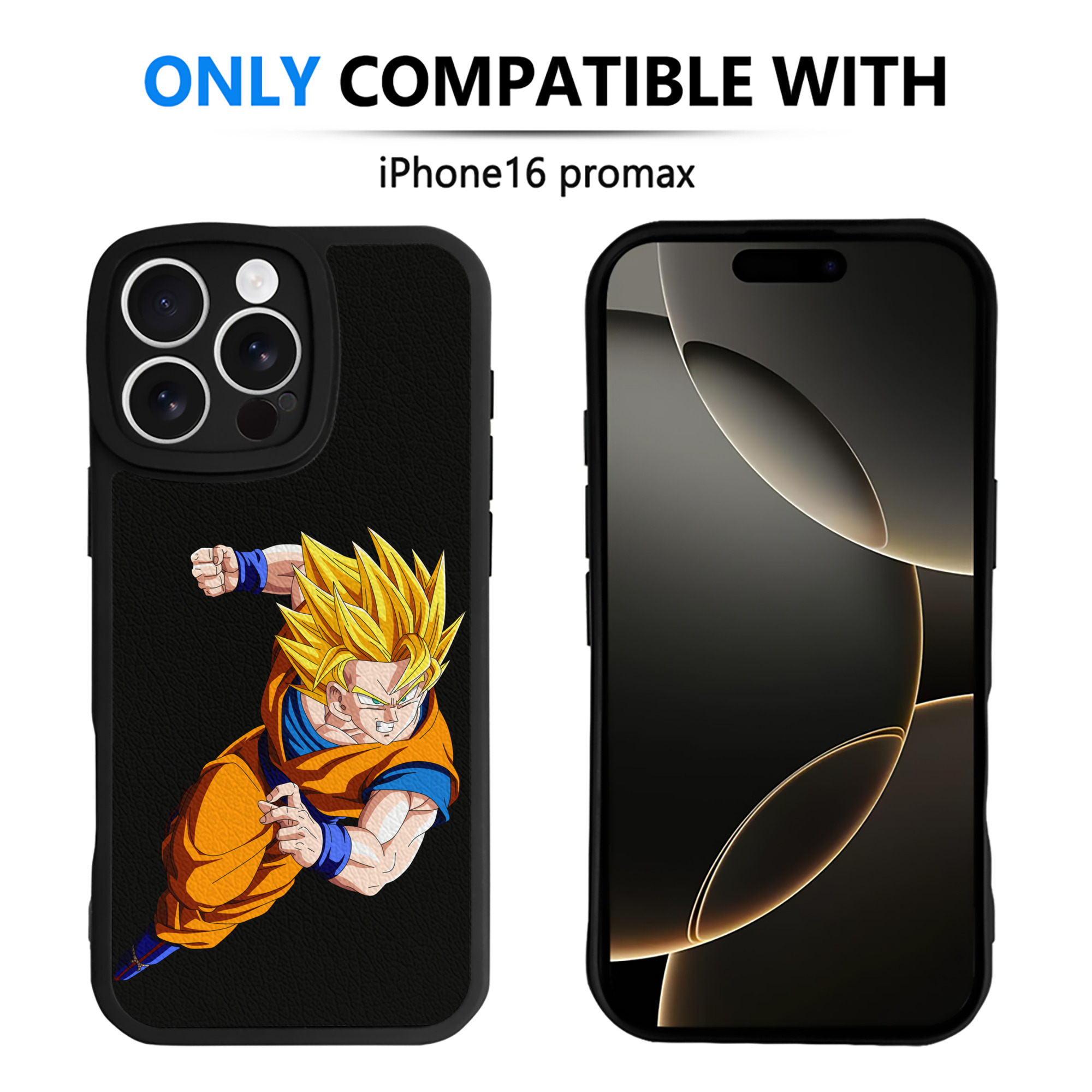 （画像用） ドラゴンボール 孫悟空（そん ごくう）Son Goku カカロット DRAGON BALL Kakarotto 【iPhone 16シリーズ対応】シリコンスマホケース（レザー調） 材質：シリコン